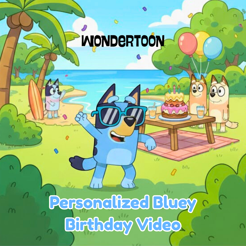 Personalized Bluey Birthday Video