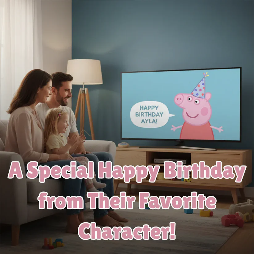 Personalized Pig Birthday Video